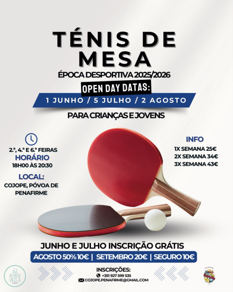 Ténis de Mesa - Formação